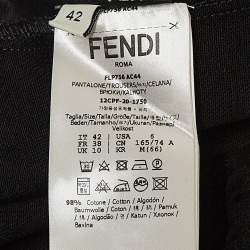Fendi Black Contrast Stitch Denim Shorts M