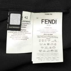 مملوكة مسبقًا Fendi Blue Printed Silk Cut-Out Maxi Dress M