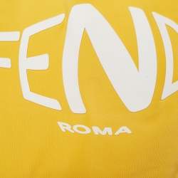 Fendi Yellow FF Vertigo Print Jersey Active Wear Set S