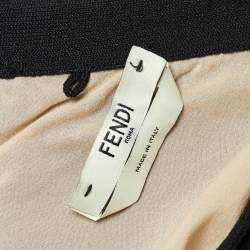 Fendi Black Jersey Cutout Detail Mini Skirt L
