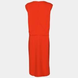 Fendi Orange Viscose Midi Dress L