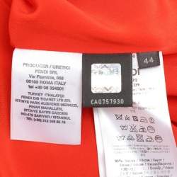 Fendi Orange Viscose Midi Dress L