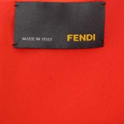 Fendi Orange Viscose Midi Dress L