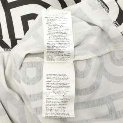 Fendi White/Black Logo Printed Crew Neck T-Shirt S