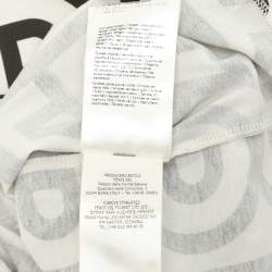 Fendi White/Black Logo Printed Crew Neck T-Shirt S