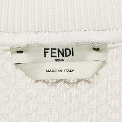 مملوكة مسبقًا Fendi Off-White Mesh Sheer Midi Dress M