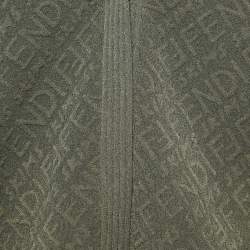 Fendi X Skims Monogram Jacquard Stretch Knit Buttoned Cardigan M