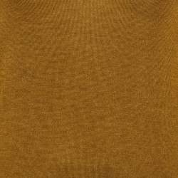 Fendi Olive Green Silk Trim Cashmere Knit Long Sleeve Jumper S