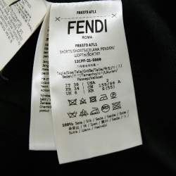 Fendi Black Satin Silk Pleated Shorts S