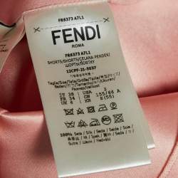 Fendi Pink Satin Silk Pleated Shorts S