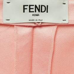 Fendi Pink Satin Silk Pleated Shorts S