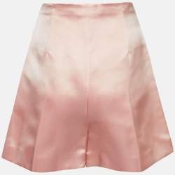 Fendi Pink Satin Silk Pleated Shorts S
