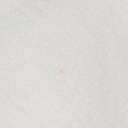 مملوكة مسبقًا Fendi White Embellished Logo Cotton Oversized T-Shirt L