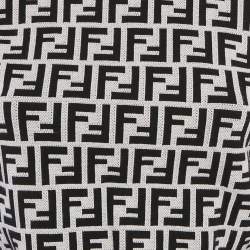 مملوكة مسبقًا Fendi White/Black FF Logo Jacquard Knit Pullover S