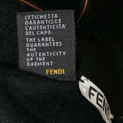  Fendi Brown Leather Zip-Up Jacket M
