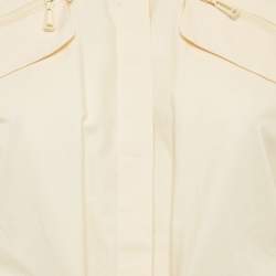 مملوكة مسبقًا Fendi Beige Cotton Pocket Detail Button Front Shirt XS