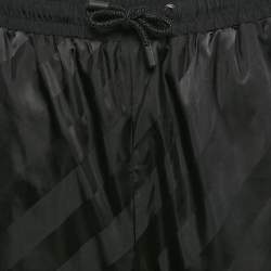 Fendi Black Nylon Monogram Motif Track Pants M