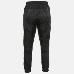 Fendi Black Nylon Monogram Motif Track Pants M