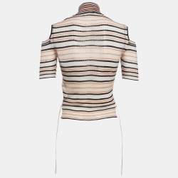 Fendi Multicolor Patterned Jersey Turtle Neck Pullover S