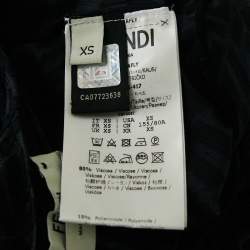 Fendi Black FF Stretch Tulle Sheer Bodysuit XS
