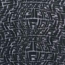 Fendi Black FF Stretch Tulle Sheer Bodysuit XS