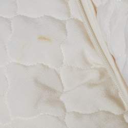 Fendi Off-White Quilted Silk Mini Skirt S