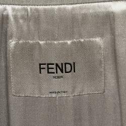 Fendi Grey Wool Zipper Detail Pencil Skirt M