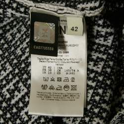 Pre Owned Fendi Black/Wite Zucca Stretch Knit Culottes M