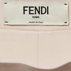 Fendi Light Pink Gabardine Zip-Up Midi Skirt S