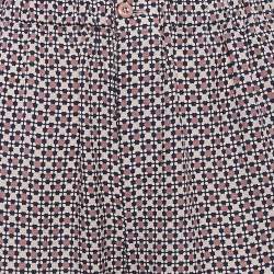 Fendi Multicolor Printed Silk Straight Leg Pants S