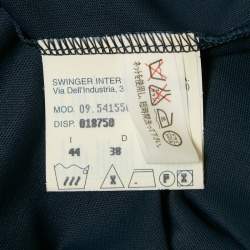 Fendi Navy Blue Jersey Tie-Up Detail Wrap Skirt M