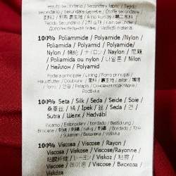 Pre Owned Fendi Red Silk and Crepe Pleated Cocktail Maxi Dress L