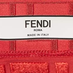 Fendi Red Zucca Print Jersey Biker Shorts S