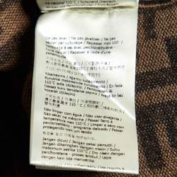 Pre Owned Fendi Brown Zucca Monogram Knit Sweatshirt S