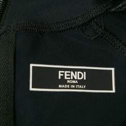 Fendi Black FF Logo Print Jersey Trimmed Jumpsuit M