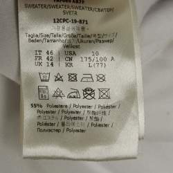 Fendi White Jersey Logo Tape Trimmed Zip-Up Jacket L