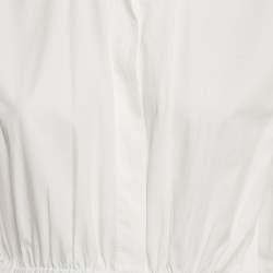 Pre Owned Fendi White Cotton Button Front Blouse M