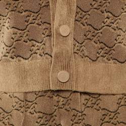 Fendi Brown Jacquard Knit Cardigan and Trousers Set M/S