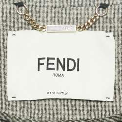 Fendi Grey Wool Single Breasted Blazer S