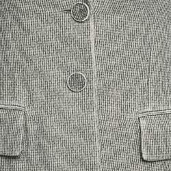 Fendi Grey Wool Single Breasted Blazer S