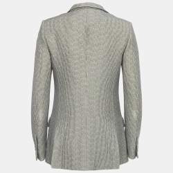 Fendi Grey Wool Single Breasted Blazer S