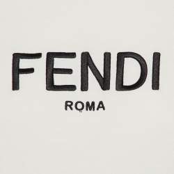 مملوكة مسبقًا Fendi Pink Logo Embroidered Jersey Crop T-Shirt S