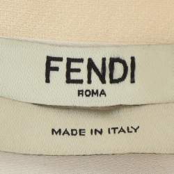 Fendi Cream Wool Silk Flared Midi Dress L