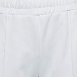 Fendi White Zucca Side Stripe Jersey Trackpants S