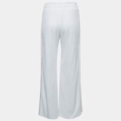 Fendi White Zucca Side Stripe Jersey Trackpants S