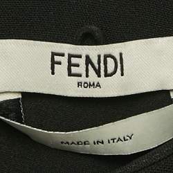 Pre Owned Fendi Black Crepe Belted Asymmetric Short Dress M