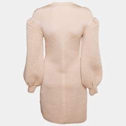 Fendi Pink Neoprene Quilted Mini Dress S