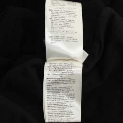 Fendi Black Cotton Knit Fendi Logo Track Jacket S