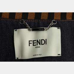 Fendi Denim Blue Shoulder Cut-Out Denim Jacket IT Women 42
