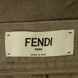 Fendi Beige Cotton Drill Cargo Pants S